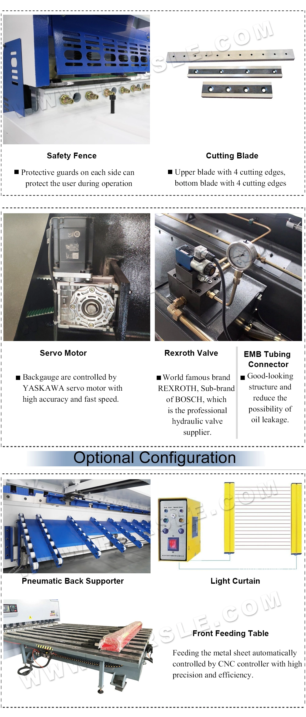 Harsle QC11K Hydraulic Metal Guillotine CNC Steel Plate Shearing Cutting Machine with P40t